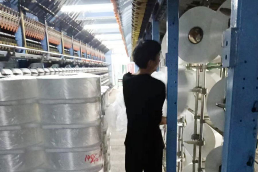 DTY produktionstråd hängande område