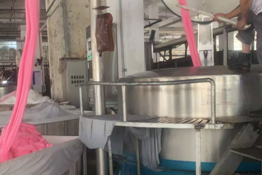 Färgning fabrik produktion-halvfabrikat dehydrering zon