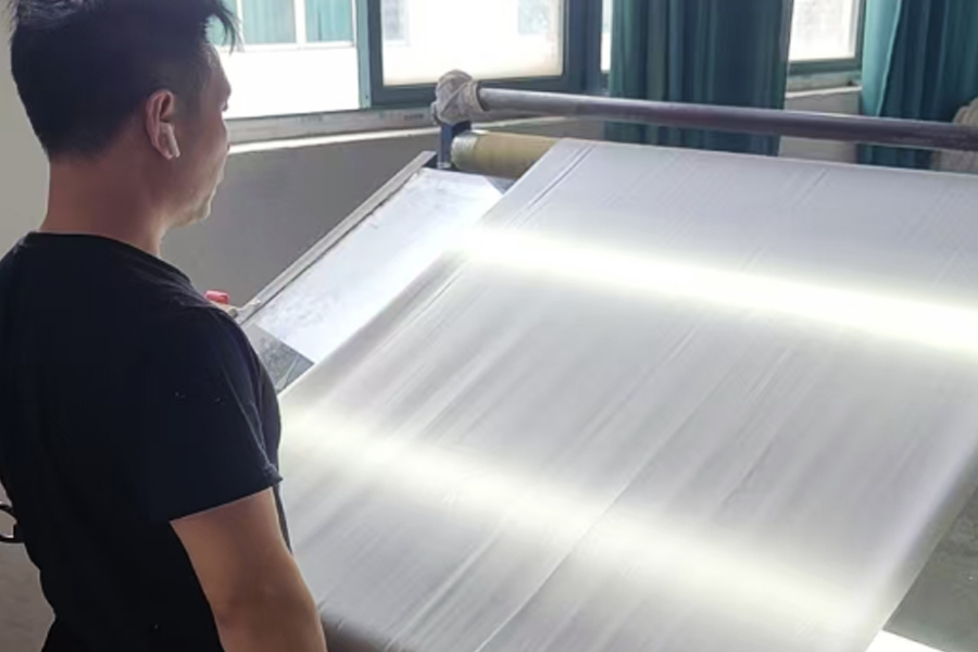 Färgning fabrik produktion av färdig produkt inspektionsområde