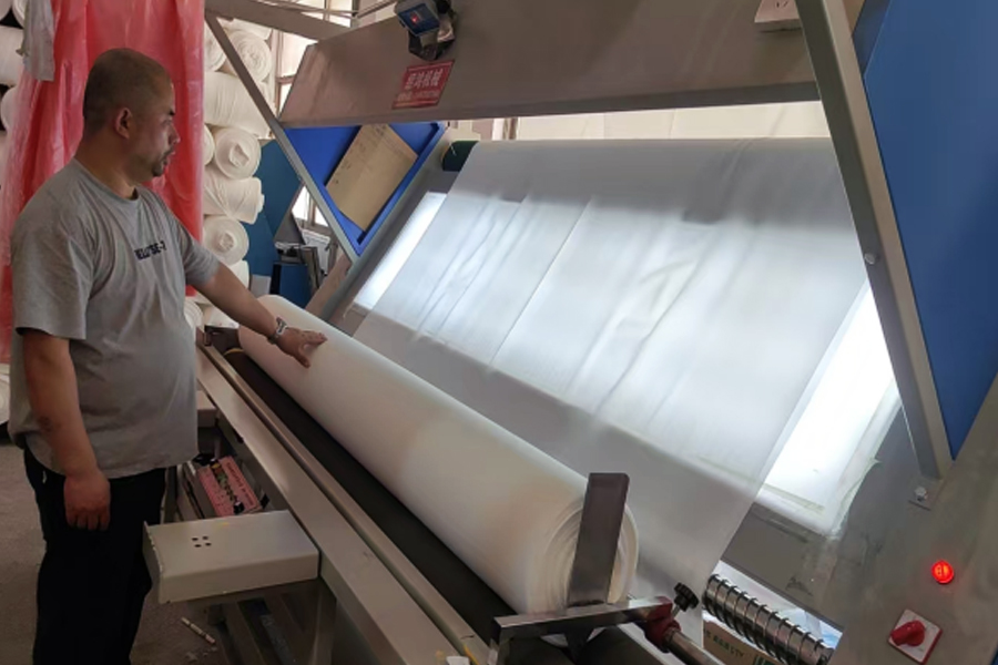 Färgning fabrik produktion av färdig produkt inspektionsområde