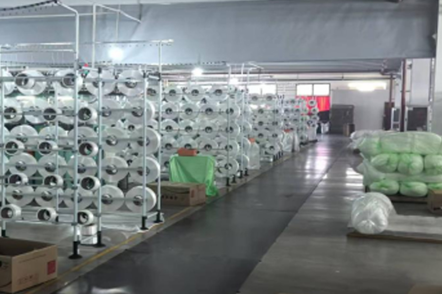 Grå tyg tillverkning-Grå tyg tillverkning verkstad