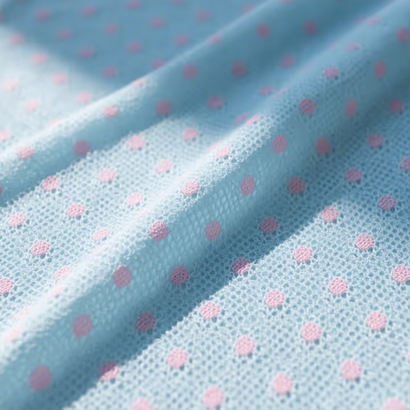 Dot mesh Birdseye-tyg