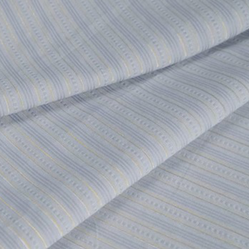 Stretch randigt bomullstyg