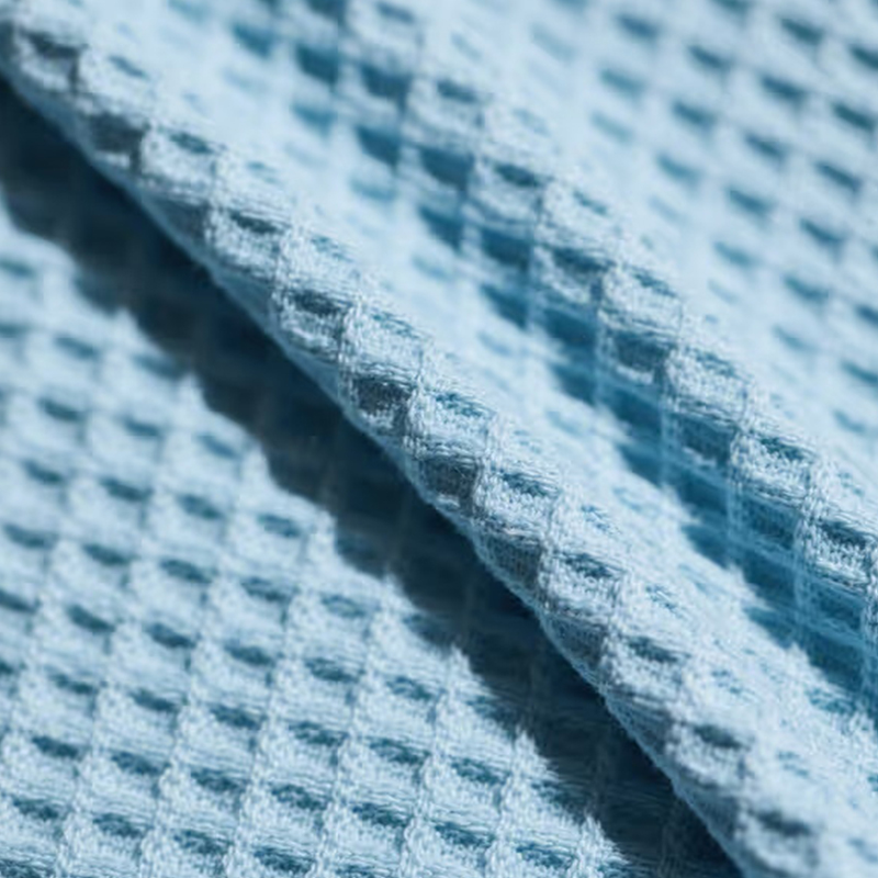 Våffelstickade komforttyger